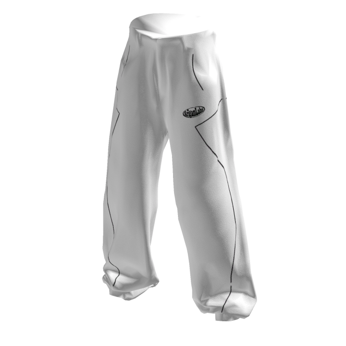 White Track Pants Krigan Labs