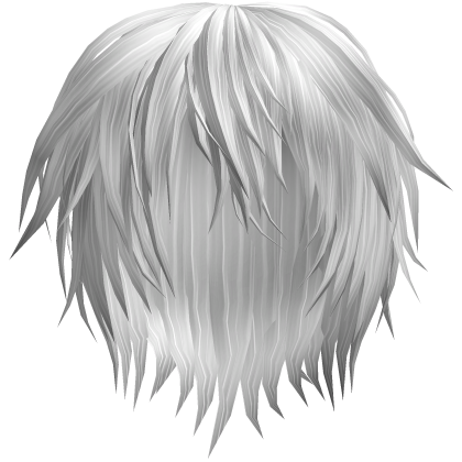 White Long Unkept Vkei Emo Hair 28.