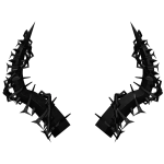 Desolated Gunmetal Horns