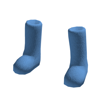 Y2K Fuzzy Blue Boots thumbnail