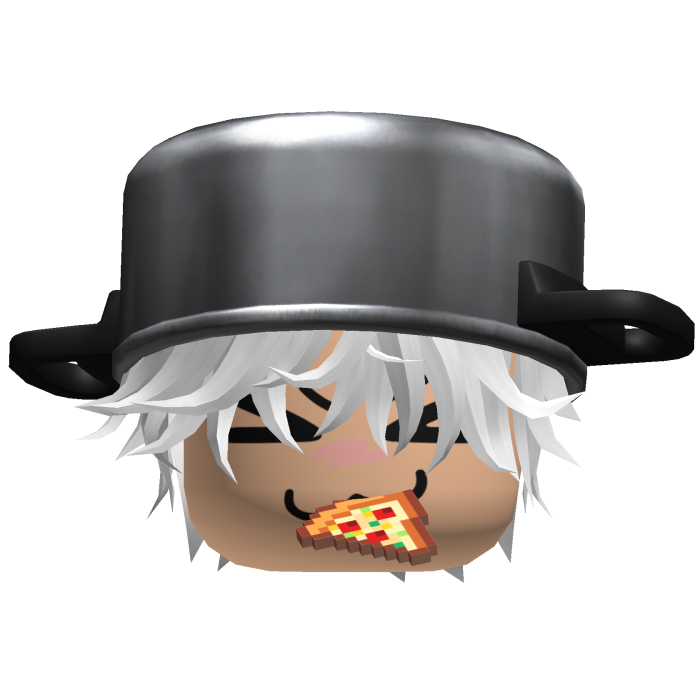 Messy White Hair W/ Pot Hat & Pizza
