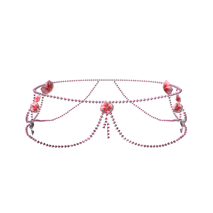 Pink Crystal Charm Waist Chain