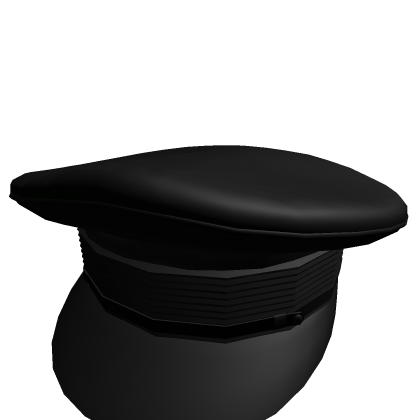 Black officer hat