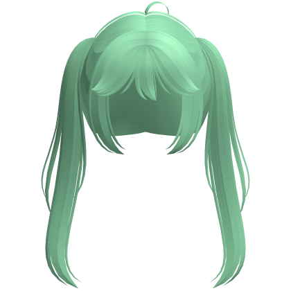 green kawaii popstar anime pigtails