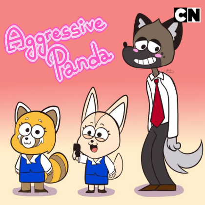 aggretsuko but is a cartoon network reboot Roblox decal