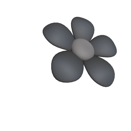 black flower hair clip Roblox item