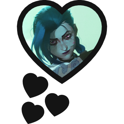 Jinx Thinking Hearts League Of Legends