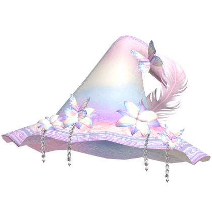 Halloween Magical Witch Hat Flowers Pastel Rainbow Roblox item