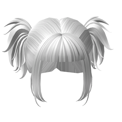 White Cheap Y2K Double Spiky Hair  Roblox item