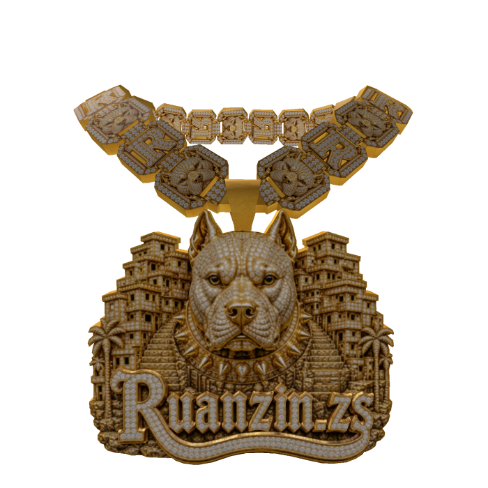 Corrente Dourada Pitbull Ruanzin (encomenda)
