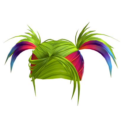 Mall Goth Scene Pigtails Neon Green Rainbow Roblox item