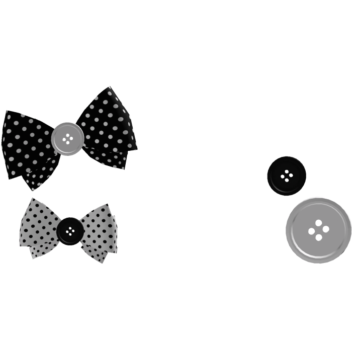 🐾 cute white black polka dot tweencore button bow
