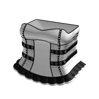Gothic Emo Corset Dress in White & Black