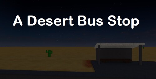 Una fermata dell'autobus del deserto