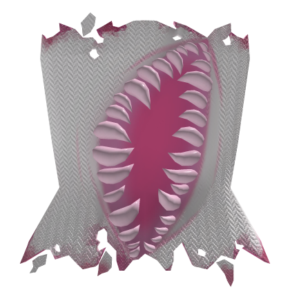 White Dress -Pink Monster Mouth Teeth[Woman Torso]