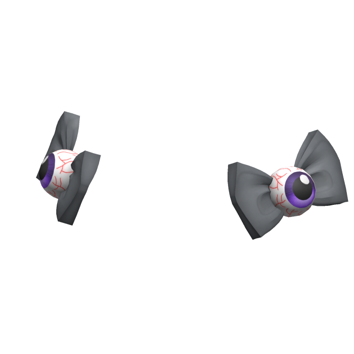 [NEW 🚨] Scary Eyeball Bang Bows in Grey/Purple
