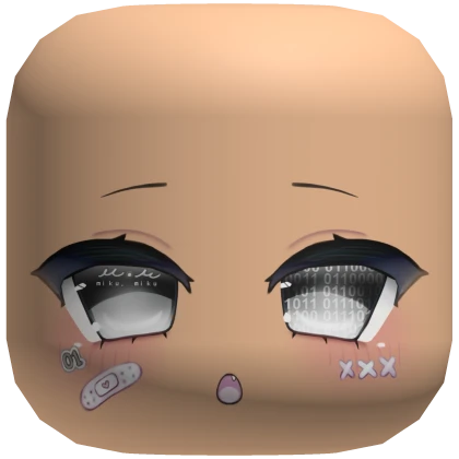 cute tan miku decora face mask : grey | Roblox Item - Rolimon's