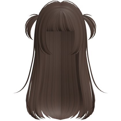 ♡ : cute brown anime hair w/ mini pigtails Roblox item