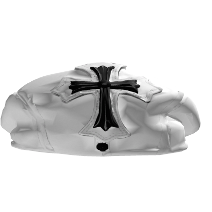 Cross Beret Vkei Emo Goth (white)