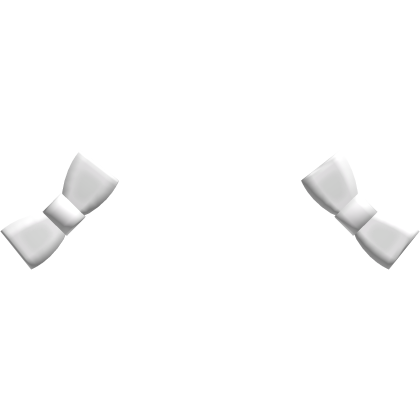 cutesy simple bows hair ties in white