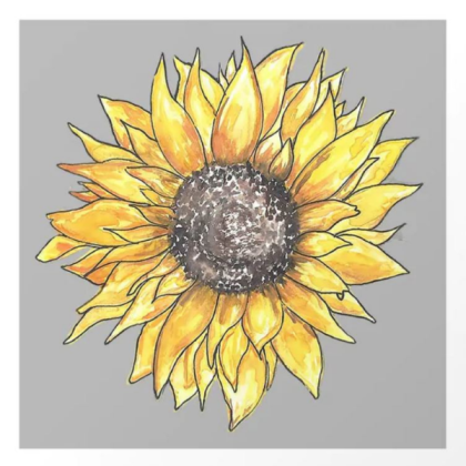 sunflower art print Roblox decal