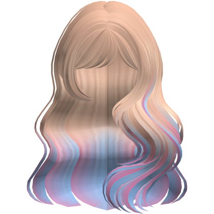 Long Wavy Layered Blowout in Cotton Candy