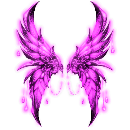 Glowing Butterfly Wings (Emissive) - Pink