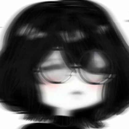 Aesthetic girl | Kawaii | Blur | Black and white Roblox decal