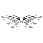 Sci-Fi Diamond back wings - White