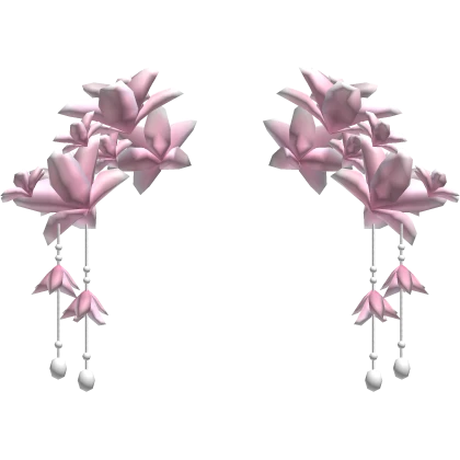 Pink Pearl Blossom Silver Dangles | Roblox Item - Rolimon's