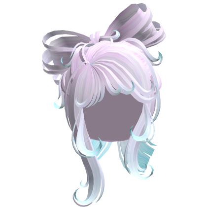 Short Cute Bow Shaped Ponytail Hair - Pastel Mix Roblox item