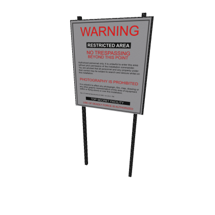 Restricted Area Sign by @Gh2up