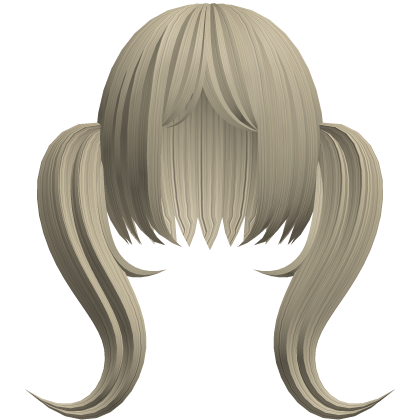 キ blonde elegant middle part bangs // twintails Roblox item