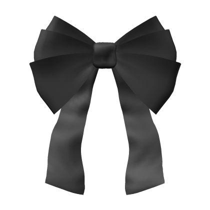 black bow back hair Roblox item