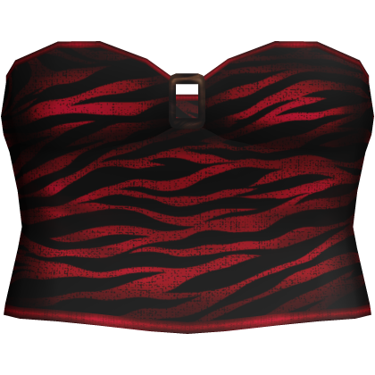 ♡ obsession nikki red zebra printed top