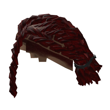 𝑒 Durk's Red Ponytail Locs w/ Rubber Band Roblox item