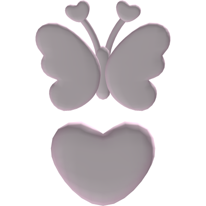 𖹭◞  mi pastel butterfly cutie heart clip 