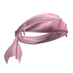Pink Houndstooth Headscarf [for locs]