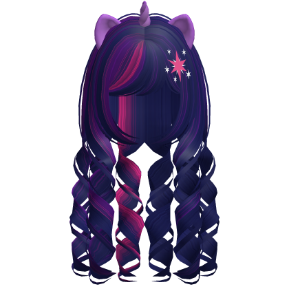 ♡ kawaii mlp curly long twilight sparkle hair