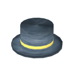 Gold Banded Bluesteel Top Hat