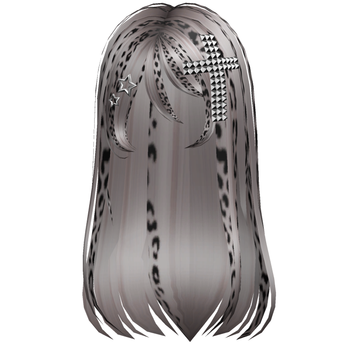 Emo Scene Long Hair w Cross Ash Leopard
