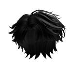 black messy side part