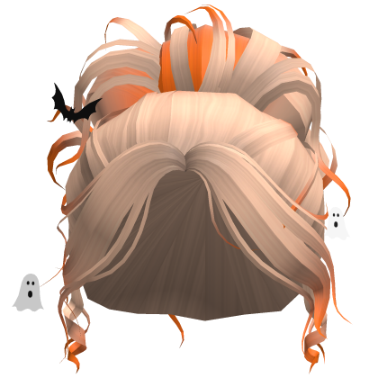 Halloween High Bun in Blonde-Orange