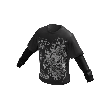Washed Japanese Skull Graphic Shirt