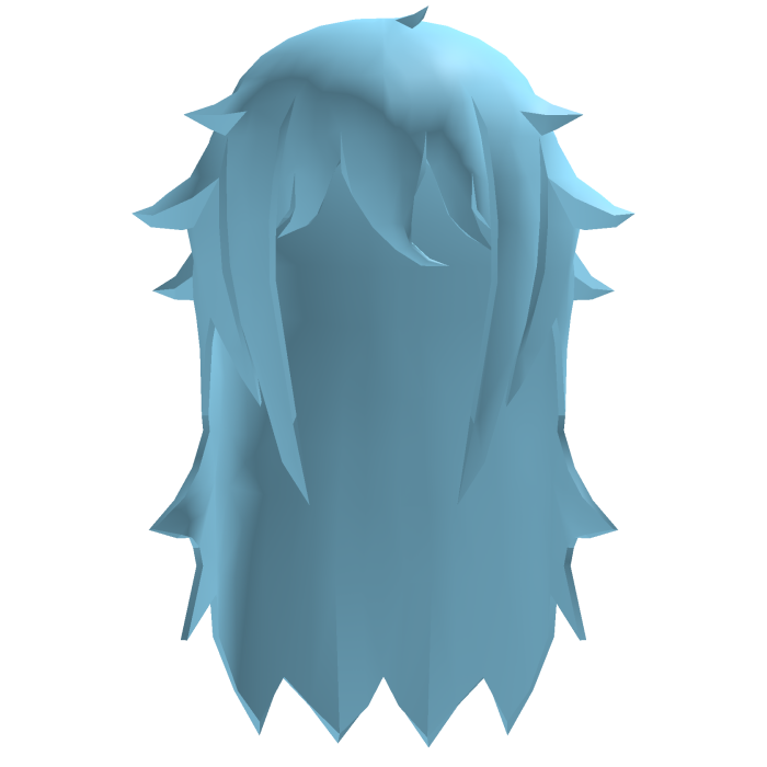 💗Kawaii Low Poly Long Anime Hair Blue