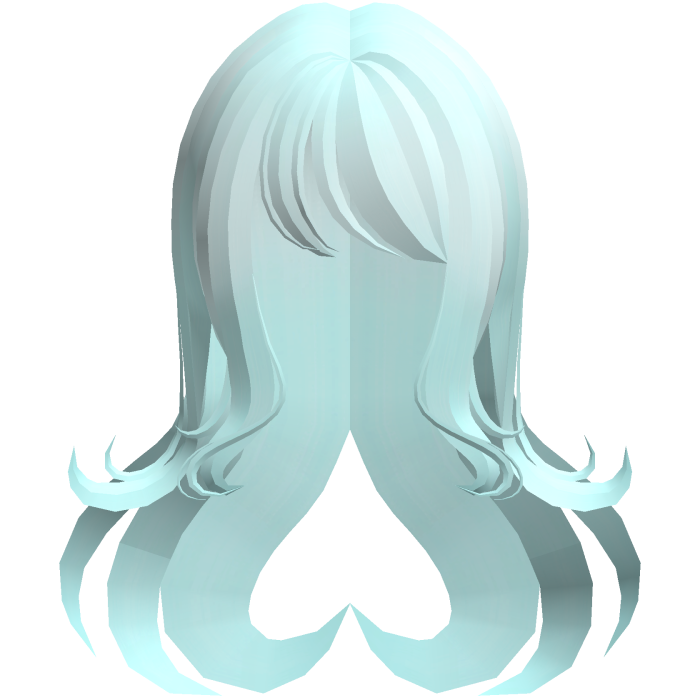 adorable dolly heart flowy long hair teal