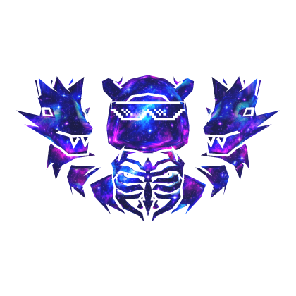Cartoony Galaxy Horns Shades Skull Dragon Combo Roblox item