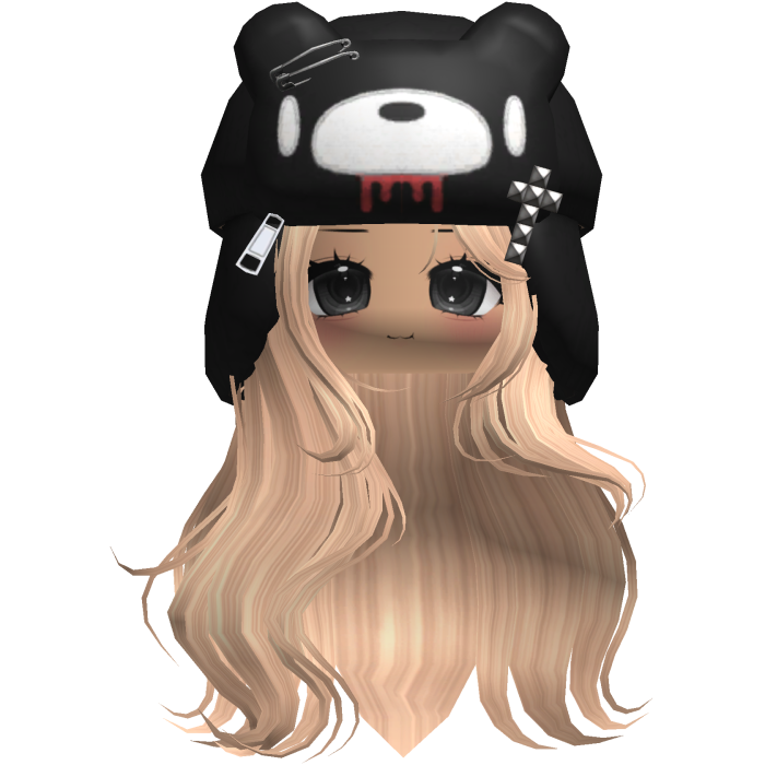 Fuzzy Bear Ushanka Flowy Long Hair (Blonde)