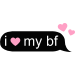 i heart my best friend text