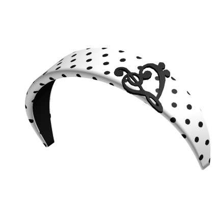 Black & White Polka Dot Gyaru Music note Headband